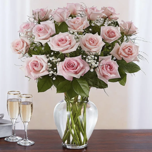 24 Pink Roses Bouquet